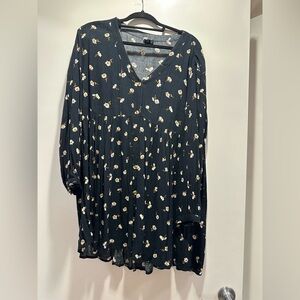 Billabong Black Floral Blouse